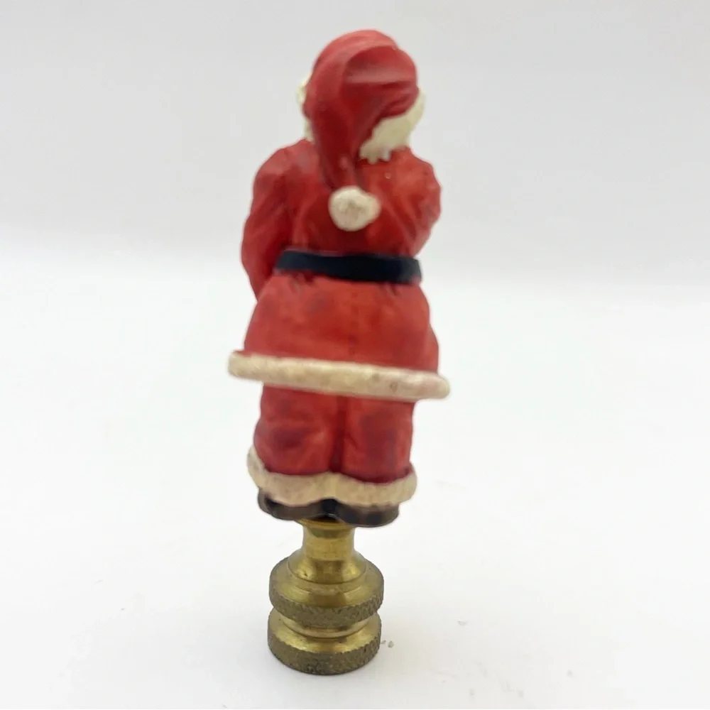 Santa Claus Lamp Finial Christmas Holiday Decoration Lampshade Set of 2